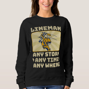 Sudadera Electricista Liniero en Cualquier Tormenta en Cual