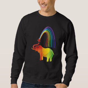 Sudadera Elefante Arcoiris África India Safari Wi