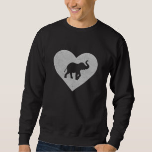 Sudadera Elefante bebé Silhouette Elefante del corazón