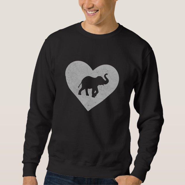 Sudadera Elefante bebé Silhouette Elefante del corazón (Anverso)