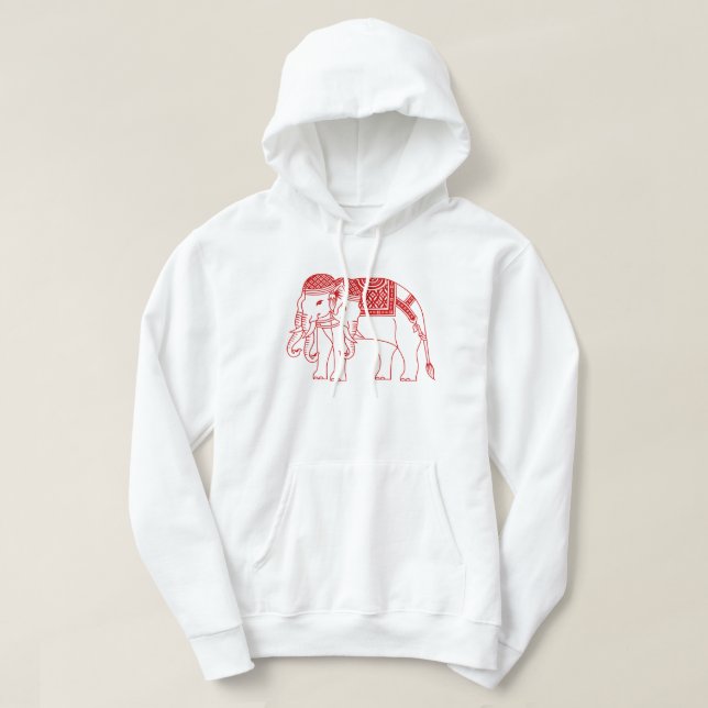 Sudadera Elefante blanco Erawan tailandés (Diseño del anverso)