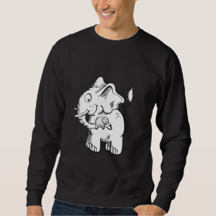 Sudadera Elefante bobalicón y divertido motivo animal salva