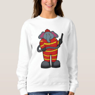 Sudadera Elefante como bombero con manguera
