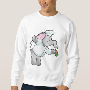 Sudadera Elefante como chef con agitador de sal