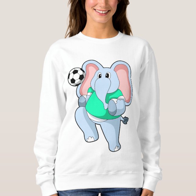 Sudadera Elefante como jugador de fútbol con Soccer.PNG (Anverso)