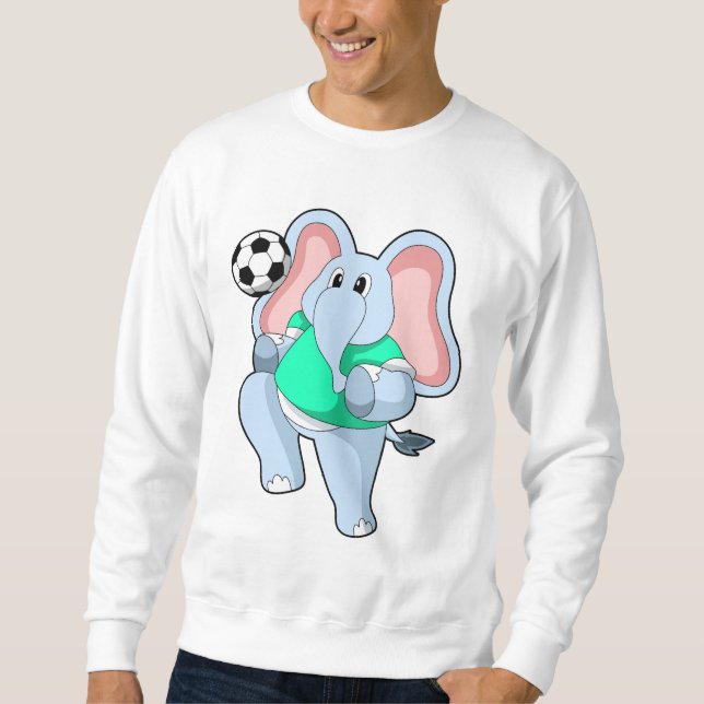Sudadera Elefante como jugador de fútbol con Soccer.PNG (Anverso)