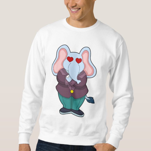 Sudadera Elefante como maduro con traje. PNG (Anverso)