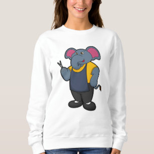 Sudadera Elefante como peluquero con tijeras