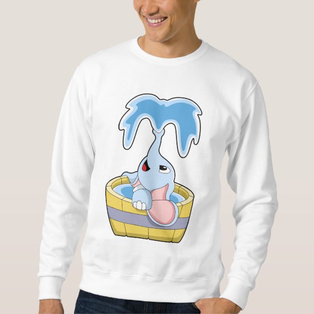 Sudadera Elefante con bañera llena de agua (Anverso)