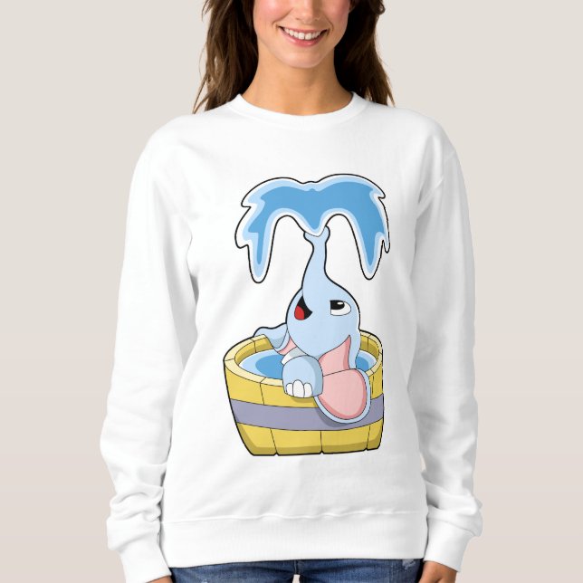 Sudadera Elefante con bañera llena de agua (Anverso)