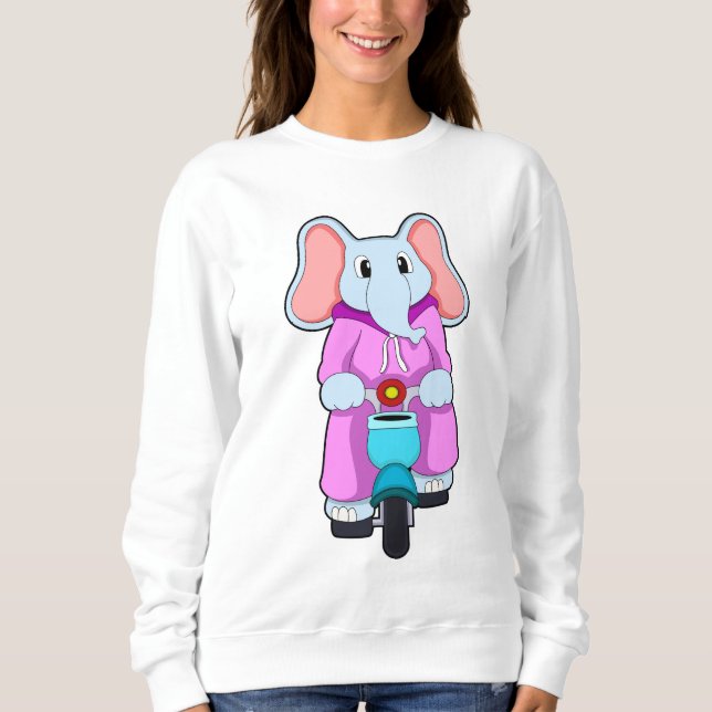 Sudadera Elefante con bicicleta (Anverso)