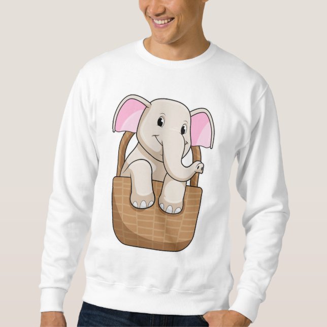 Sudadera Elefante con cesta (Anverso)