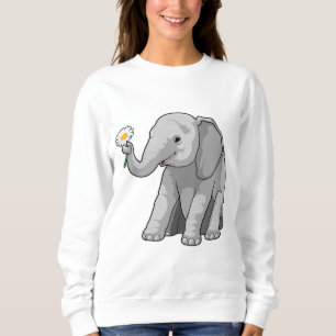 Sudadera Elefante con flor