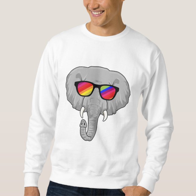 Sudadera Elefante con gafas de sol (Anverso)