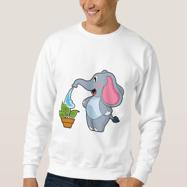 Sudadera Elefante con planta (Anverso)