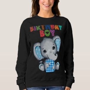 Sudadera Elefante de 2º cumpleaños Elefante de 2 años