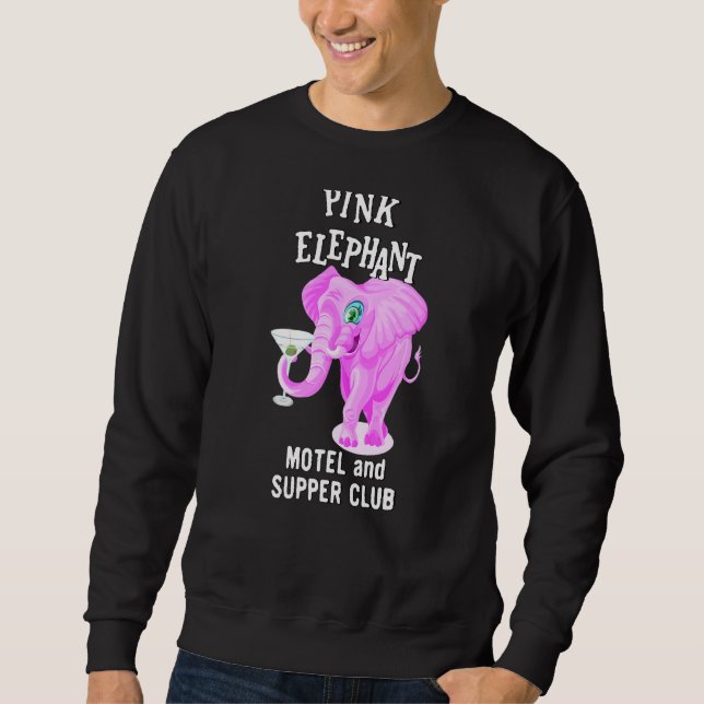 Sudadera Elefante De Color Rosa Con Cristal Martini (Anverso)