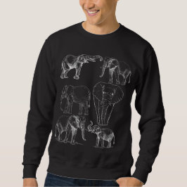 Sudadera Elefante de sketch de cosecha de vintage - Vida si