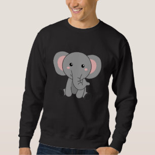 Sudadera Elefante Dulce Animales del Zoológico de Elefantes