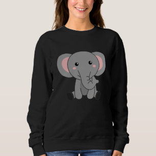 Sudadera Elefante Dulce Animales del Zoológico de Elefantes