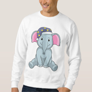 Sudadera Elefante durmiendo con gorra nocturna