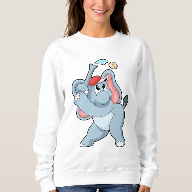 Sudadera Elefante en béisbol (Anverso)