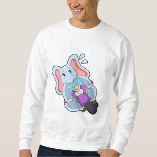 Sudadera Elefante en bicicleta con motocicleta.PNG