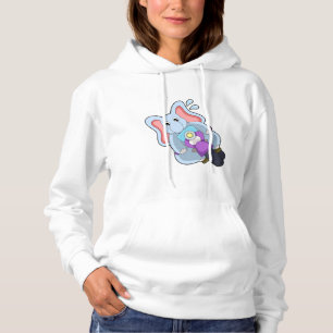 Sudadera Elefante en bicicleta con motocicleta.PNG