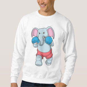 Sudadera Elefante en boxeo con guantes de boxeo