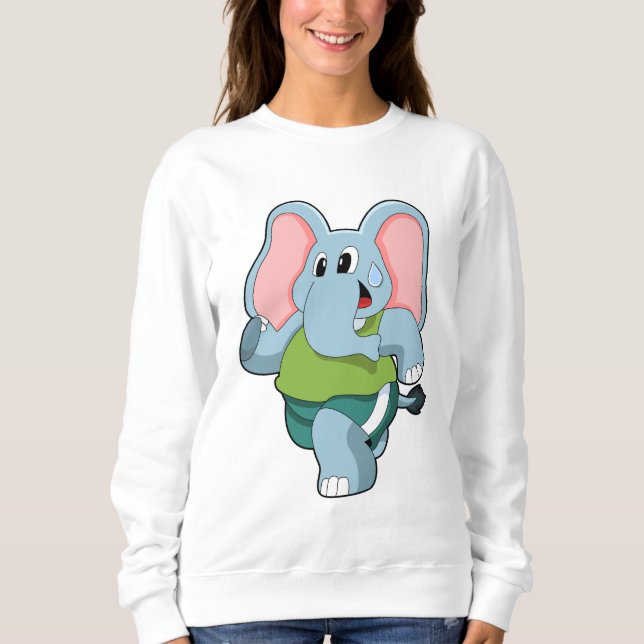 Sudadera Elefante en carrera (Anverso)