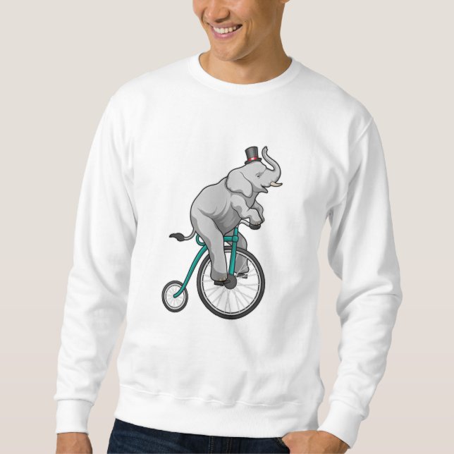 Sudadera Elefante en Circo con Bicicleta (Anverso)