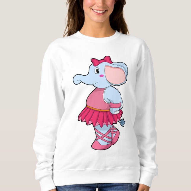 Sudadera Elefante en el ballet con falda (Anverso)