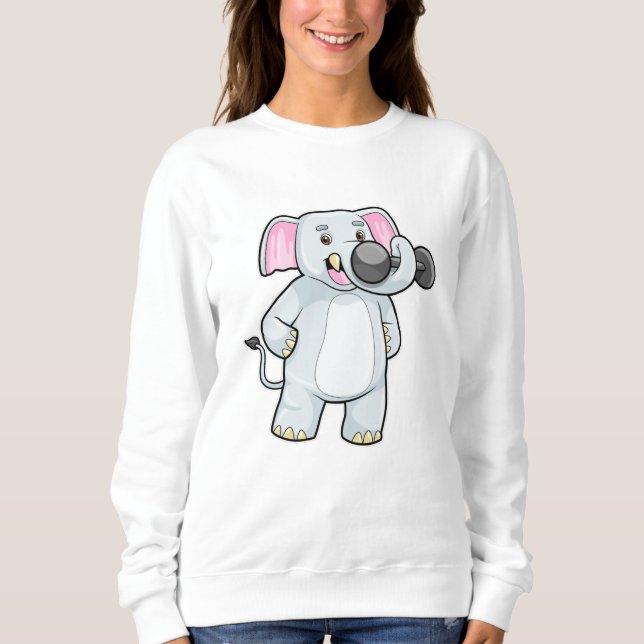 Sudadera Elefante en el entrenamiento Strenght con Dumbbell (Anverso)