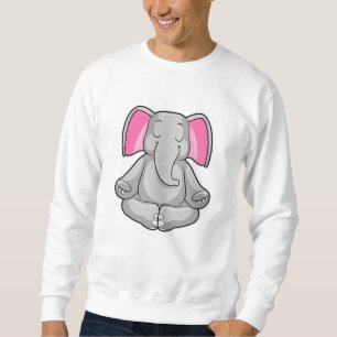 Sudadera Elefante en el yoga en las patas cruzadas