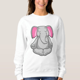 Sudadera Elefante en el yoga en las patas cruzadas