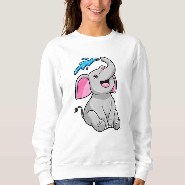 Sudadera Elefante en la salpicadura con agua (Anverso)