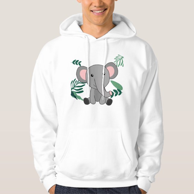 Sudadera Elefante En La Selva Cute Animales Para Niños (Anverso)