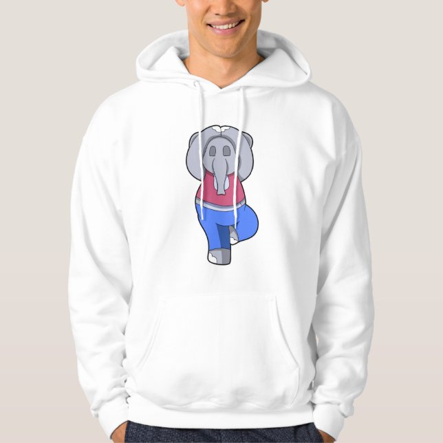 Sudadera Elefante en pie de yoga (Anverso)
