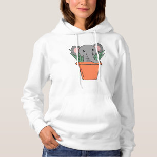 Sudadera Elefante En Plantas De Elefantes Graciosas De Blum