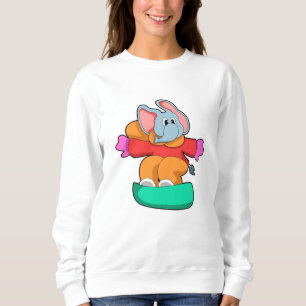 Sudadera Elefante en Snowboard con Snowboard