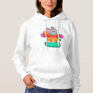 Sudadera Elefante en Snowboard con Snowboard