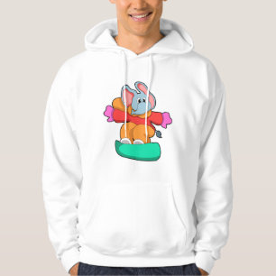 Sudadera Elefante en Snowboard con Snowboard