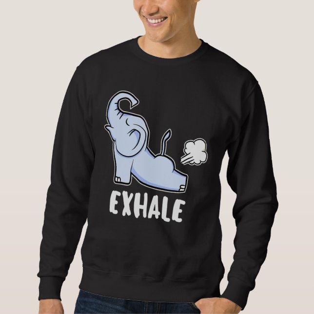 Sudadera Elefante Exhalado De Yoga Para Elefante (Anverso)