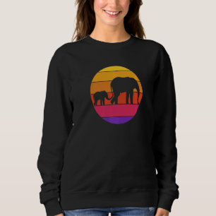 Sudadera Elefante Mamá Retro Elefante Animal Safari 1