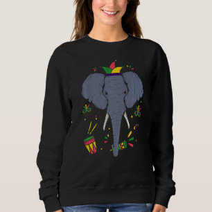Sudadera Elefante Mardi Gras Máscara Carnaval Nola Hombres 