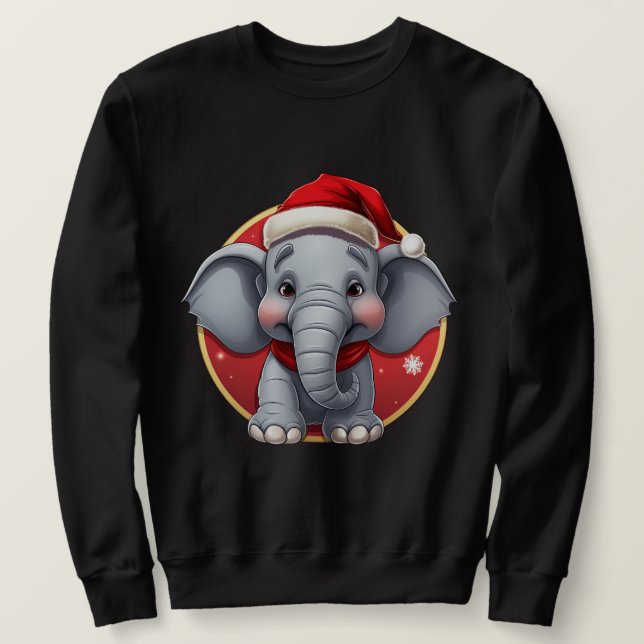 Sudadera Elefante Navidad (Anverso del diseño)