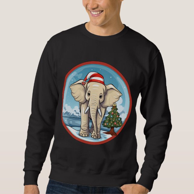 Sudadera Elefante Navidad (Anverso)