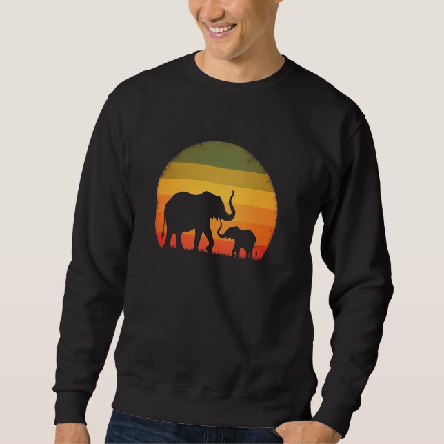 Sudadera Elefante nostálgico amor - Elefante retro (Anverso)
