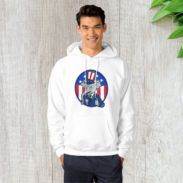 Sudadera Elefante Republicano Mens Hoodie (Subido por el creador)