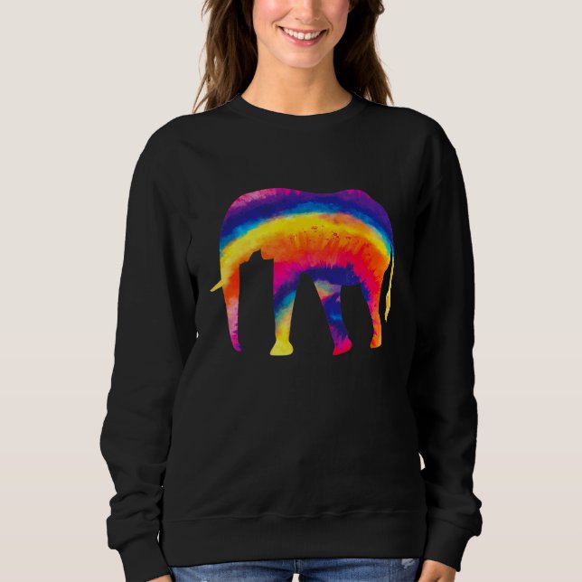 Sudadera Elefante Tie Dye Hippie (Anverso)